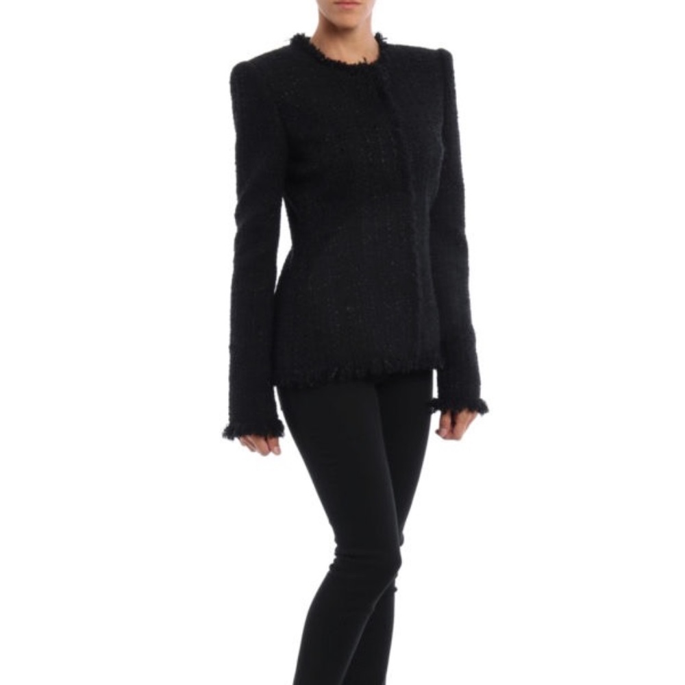 Alexander McQueen Tweed Slim Fit Blazer FR42